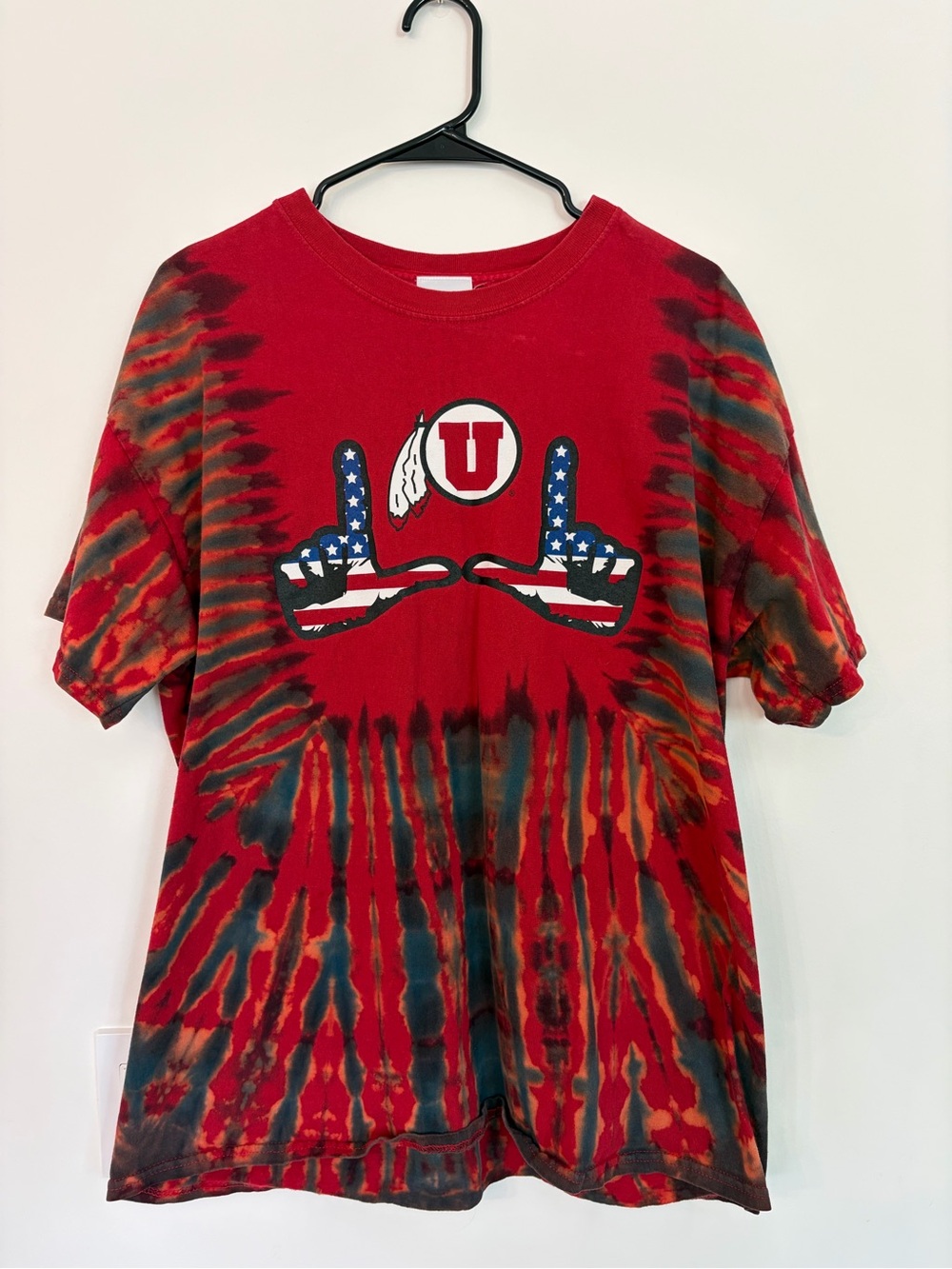 Red Tie-Dye University of Utah Tee